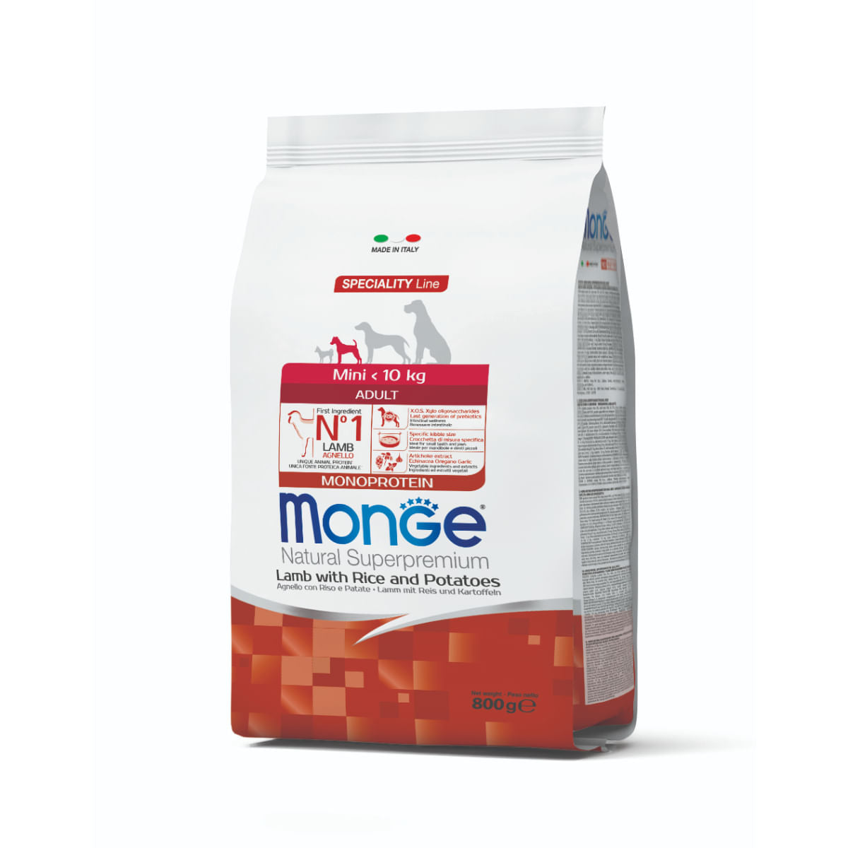 Monge Premium Adult Mini Agnello Riso 800 g Monge Premium Adult Mini Agnello Riso 800 g